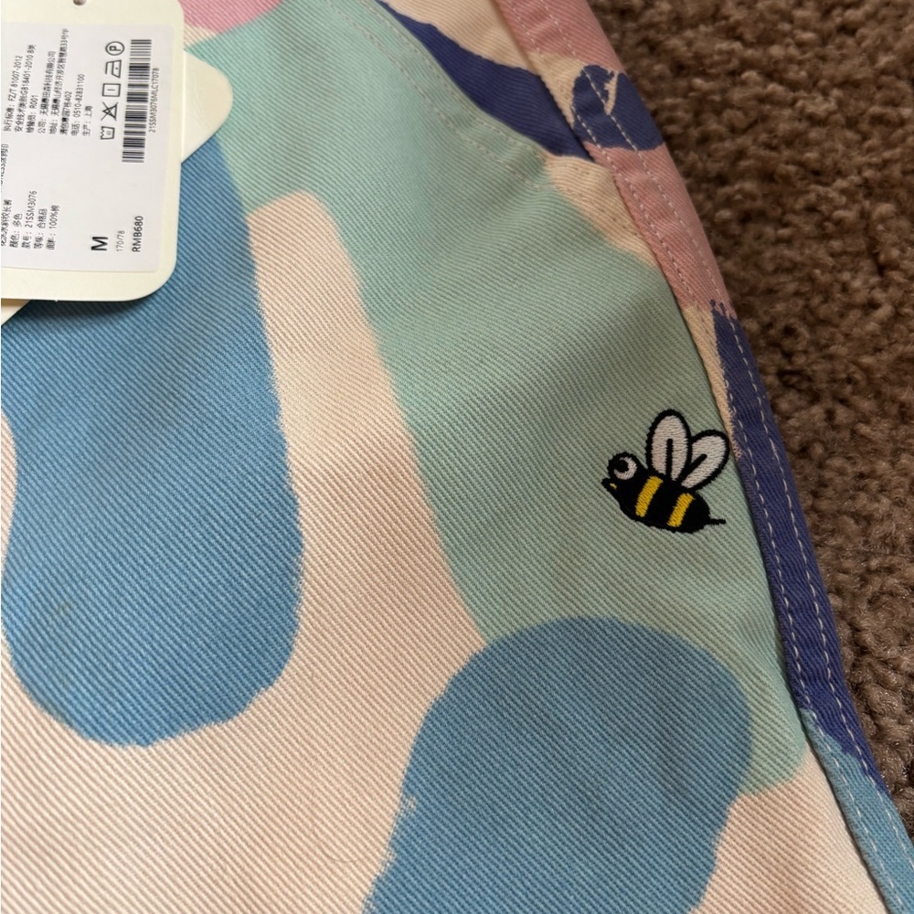NWT Melting Sadness Colorful pattern Women's Straight Leg Pants - Picture 3 of 4